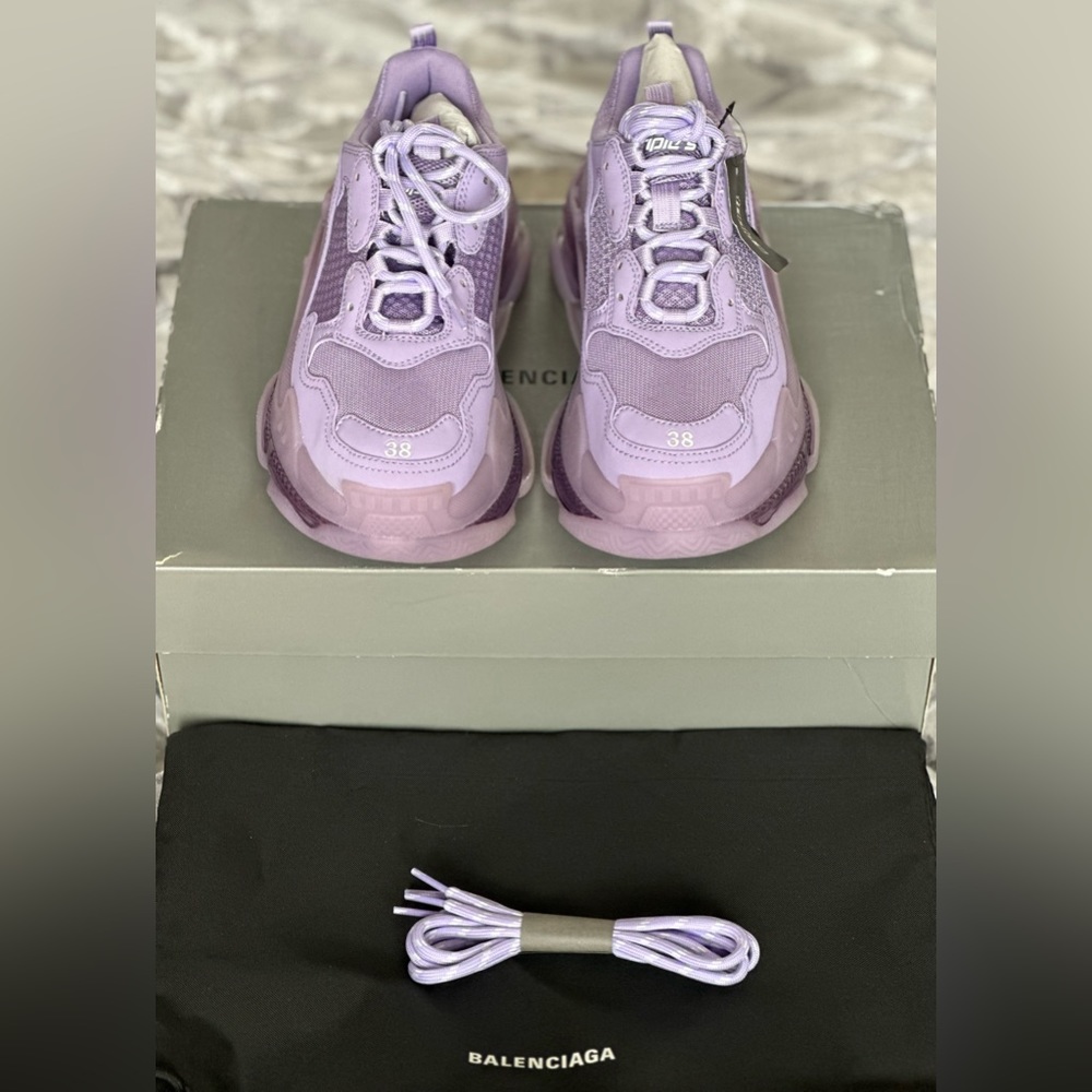 Balenciaga Triple S lilac women’s Sneakers SZ 38